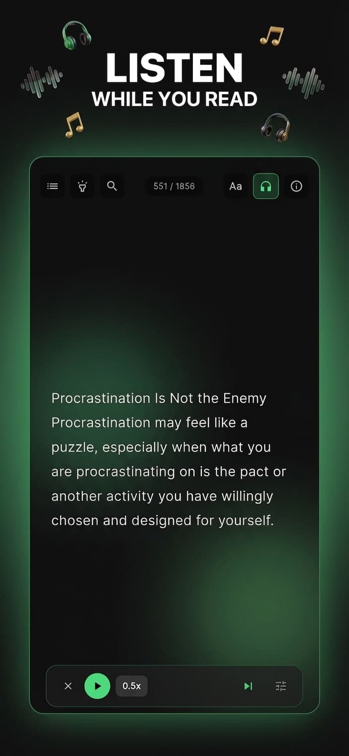 Listen with built-in text-to-speech